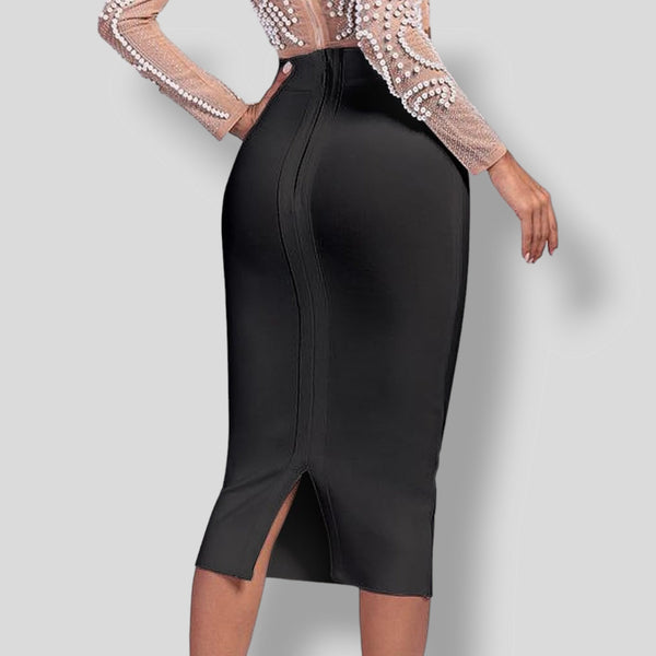 Load image into Gallery viewer, Bandage Skirt Black - Plain - SEXY DRESS CO.
